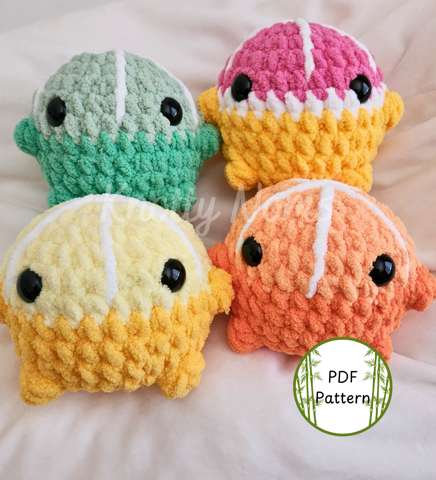Pucker Pals 4 in 1 no sew crochet pattern {PDF file}